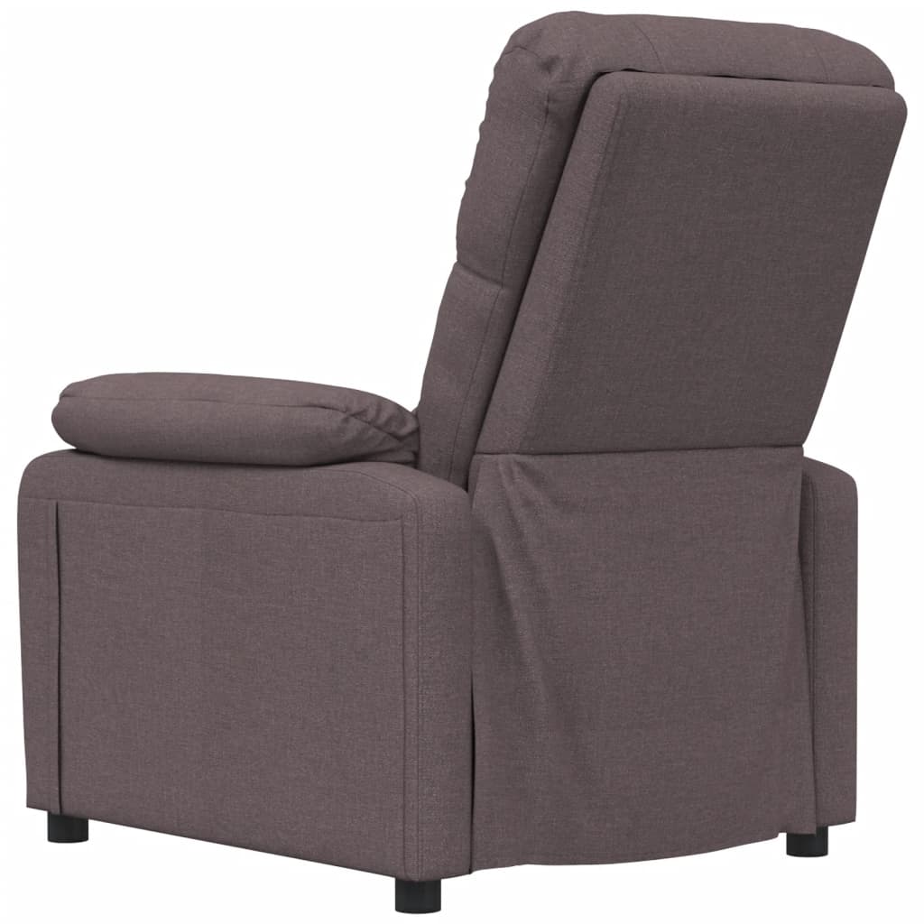 vidaXL Fauteuil de massage Marron foncé Tissu