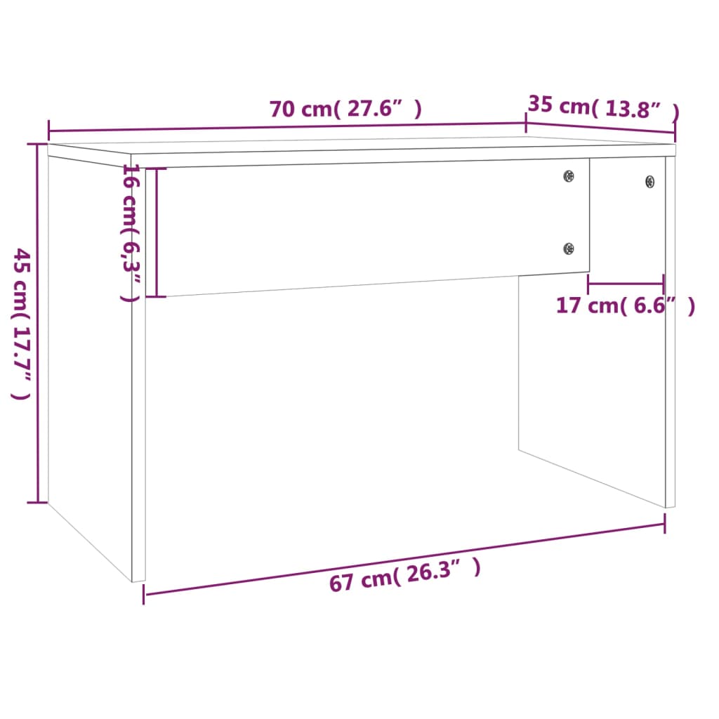 vidaXL Ensemble de coiffeuse Chêne marron 96x40x142 cm