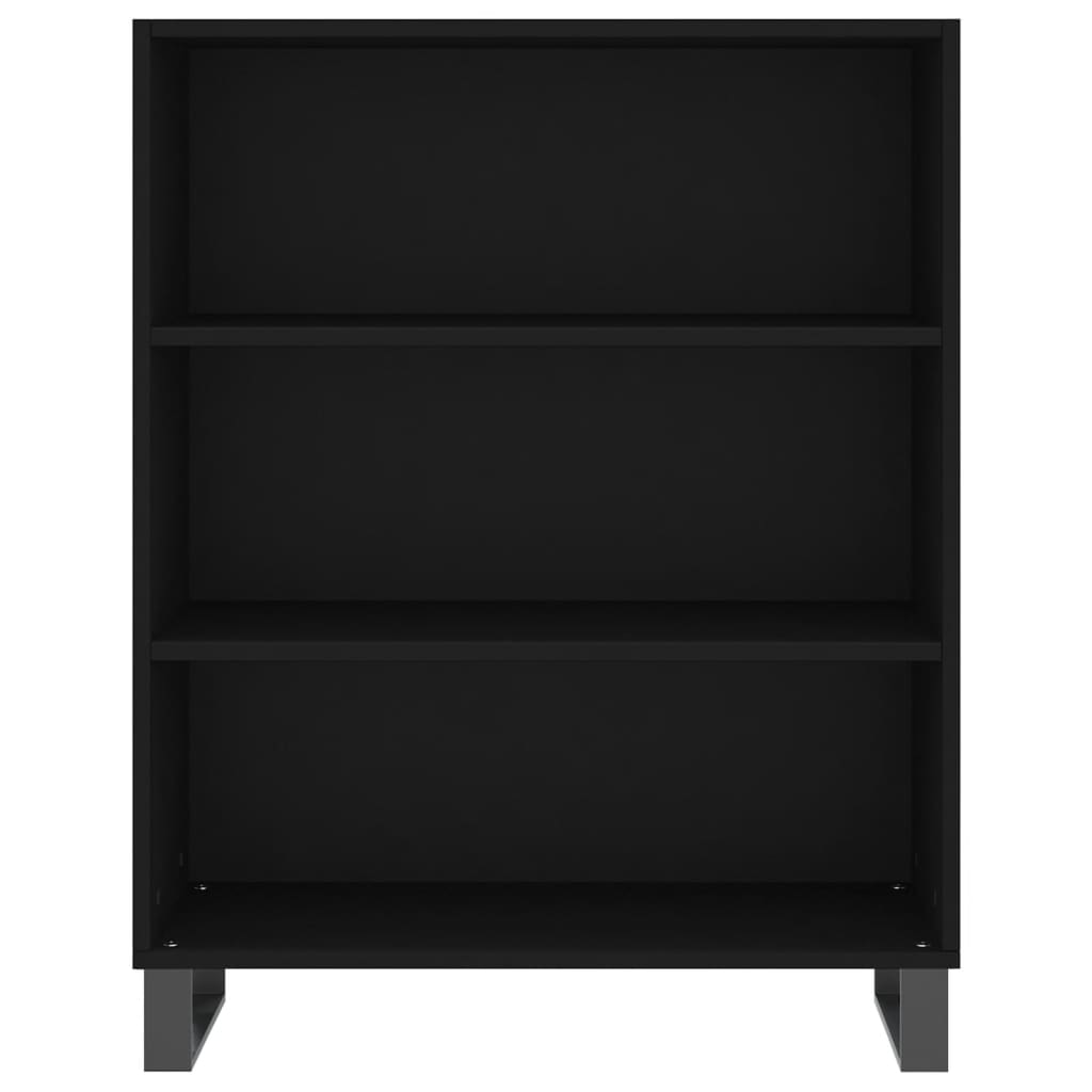 vidaXL Armoire à étagères noir 69,5x32,5x90 cm bois d'ingénierie