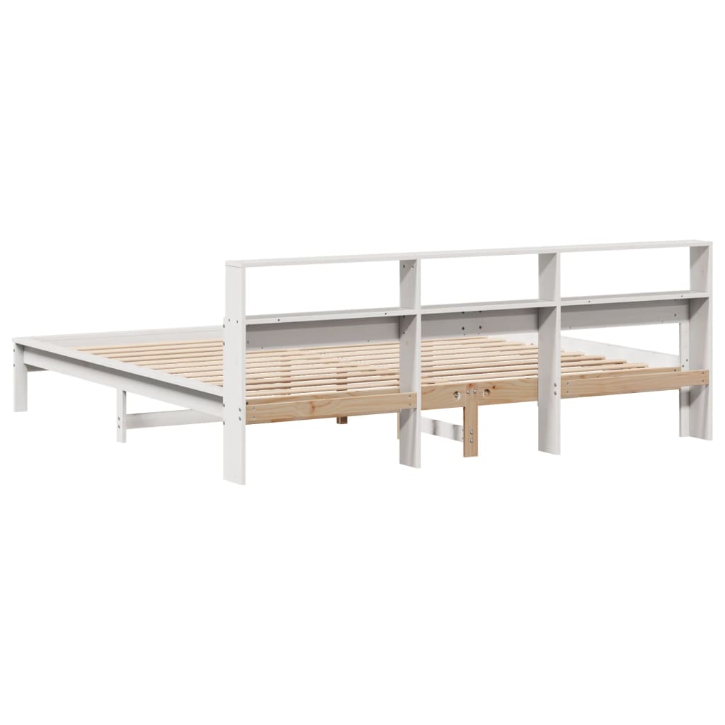 vidaXL Cadre de lit sans matelas blanc 180x200 cm bois massif de pin