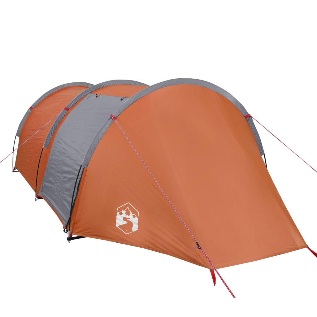 vidaXL Tente de camping tunnel 4 personnes orange imperméable