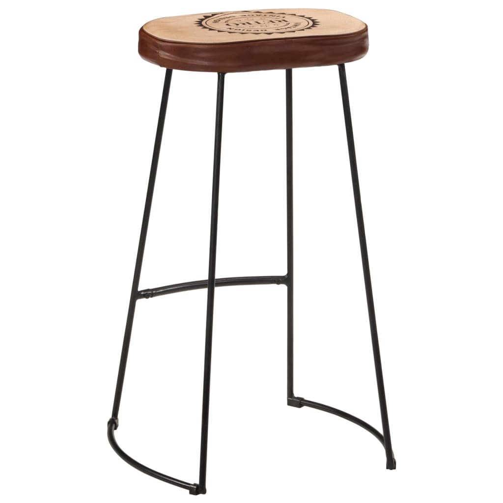 vidaXL Tabourets de bar lot de 2 marron foncé 44x37,5x78 cm