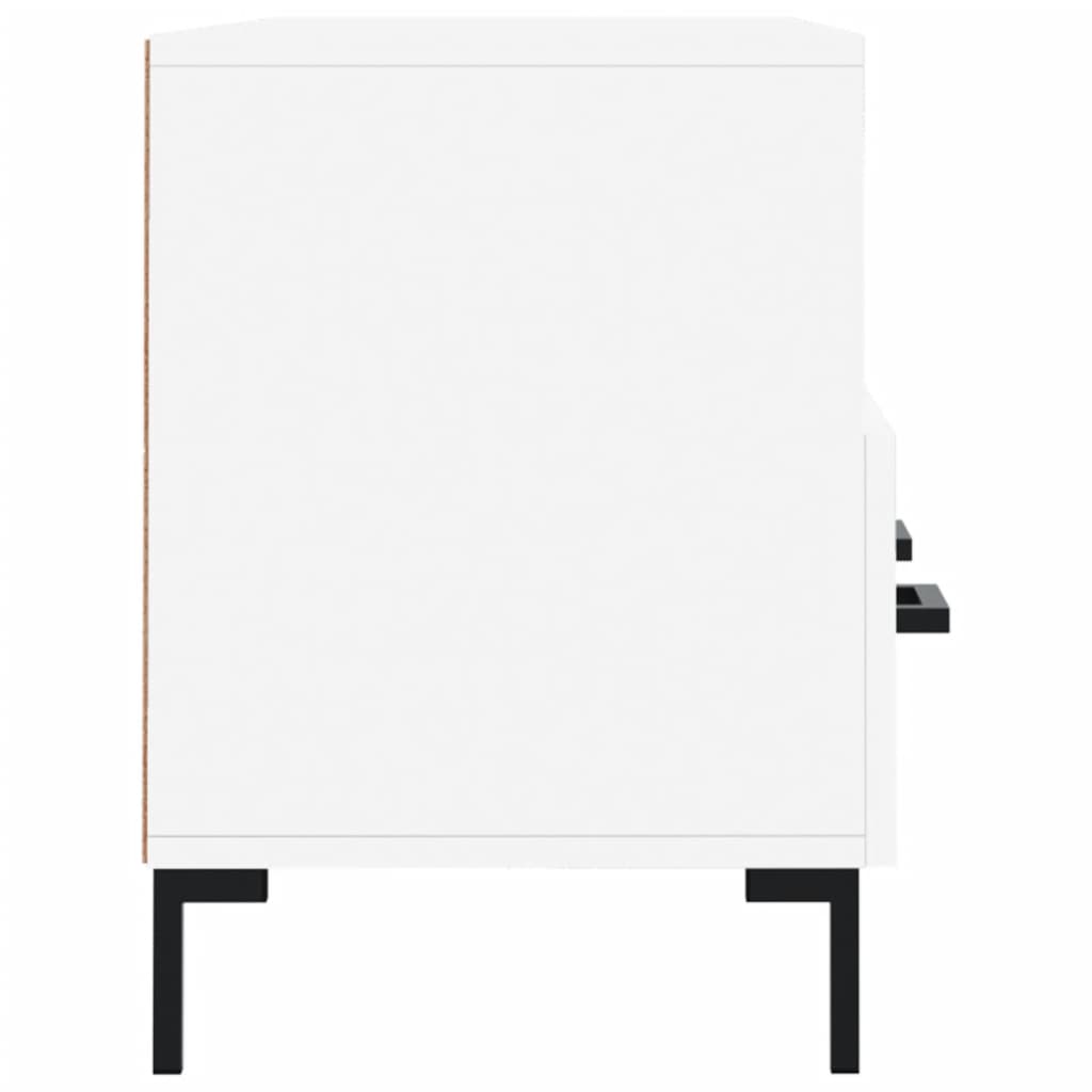 vidaXL Meuble TV blanc 102x36x50 cm bois d'ingénierie