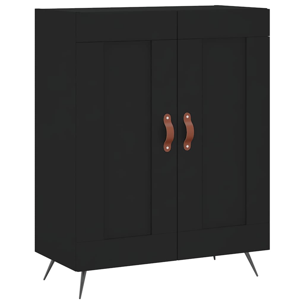 vidaXL Buffet haut Noir 69,5x34x180 cm Bois d'ingénierie