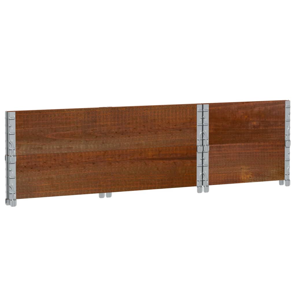 vidaXL Colliers de palette 2 pcs marron 100x50 cm bois de pin solide