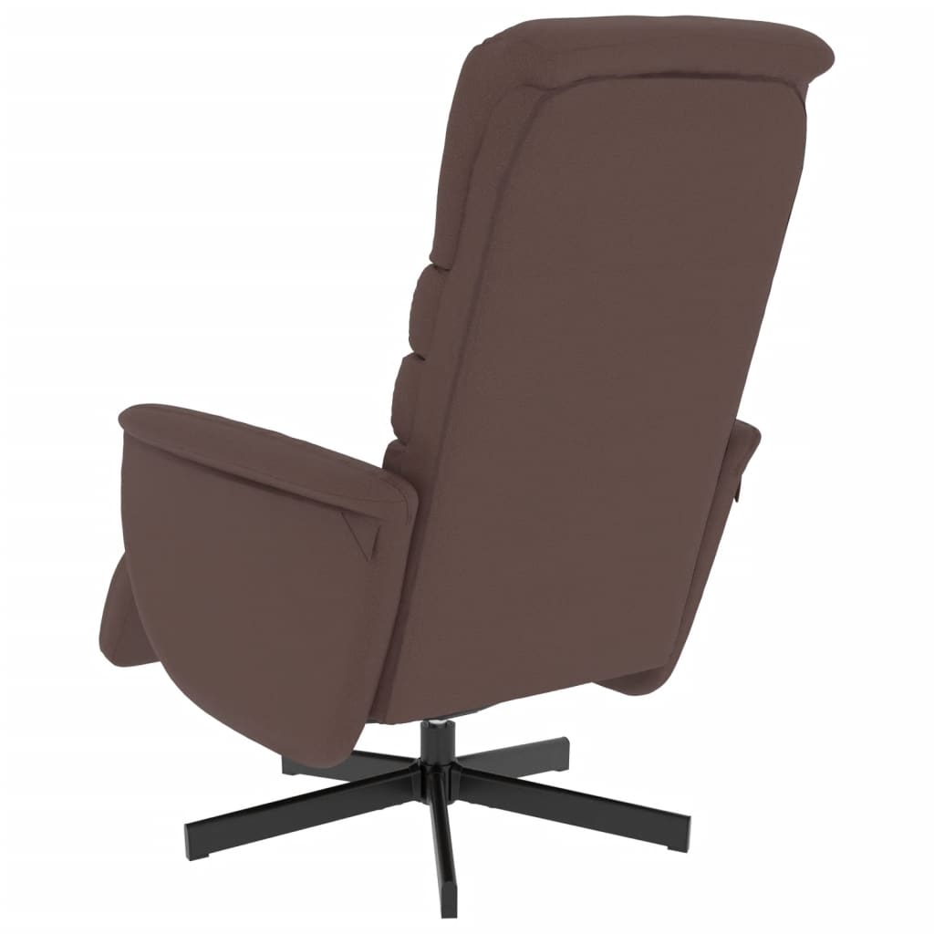 vidaXL Fauteuil inclinable avec repose-pieds marron similicuir