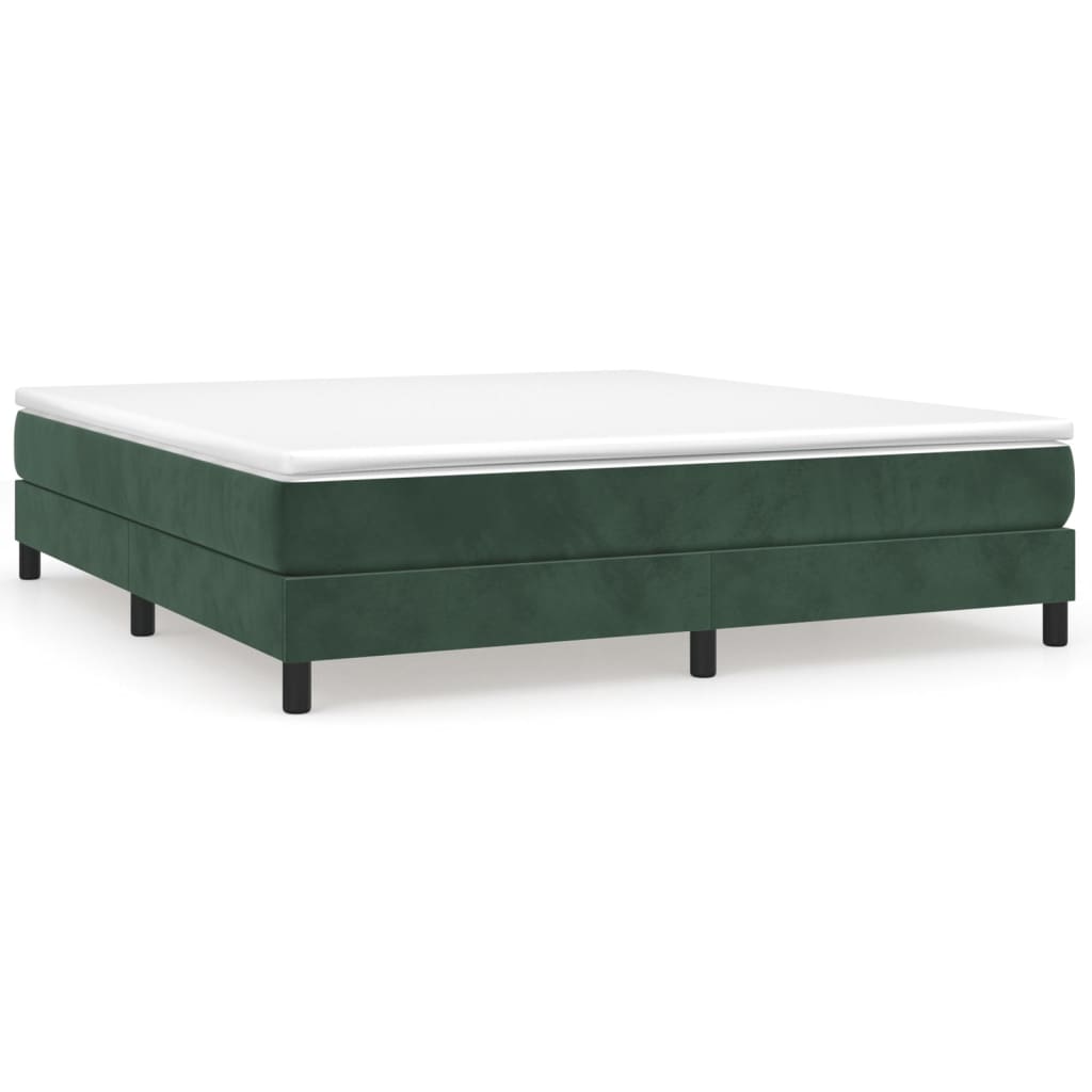 vidaXL Cadre de lit Vert foncé 180x200 cm Velours