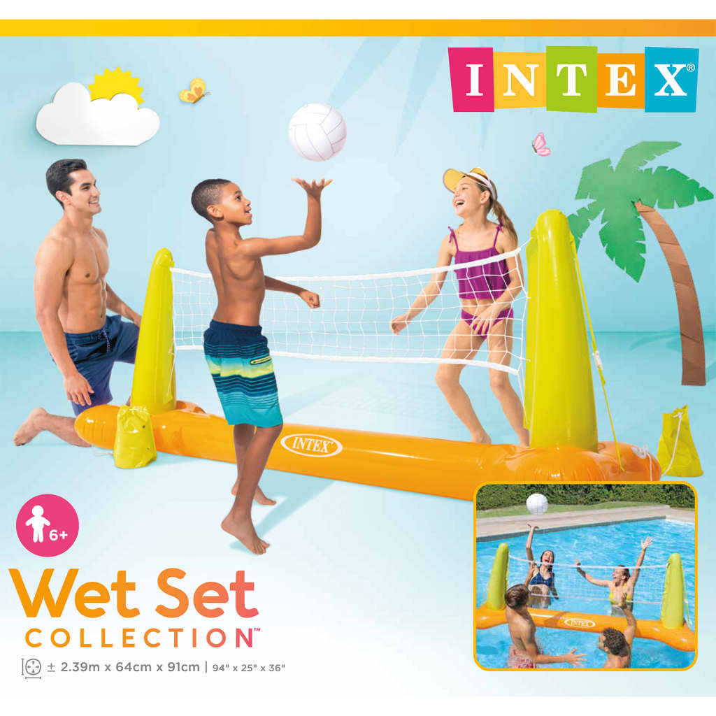 Intex Jeu de volley-ball de piscine 239x64x91 cm