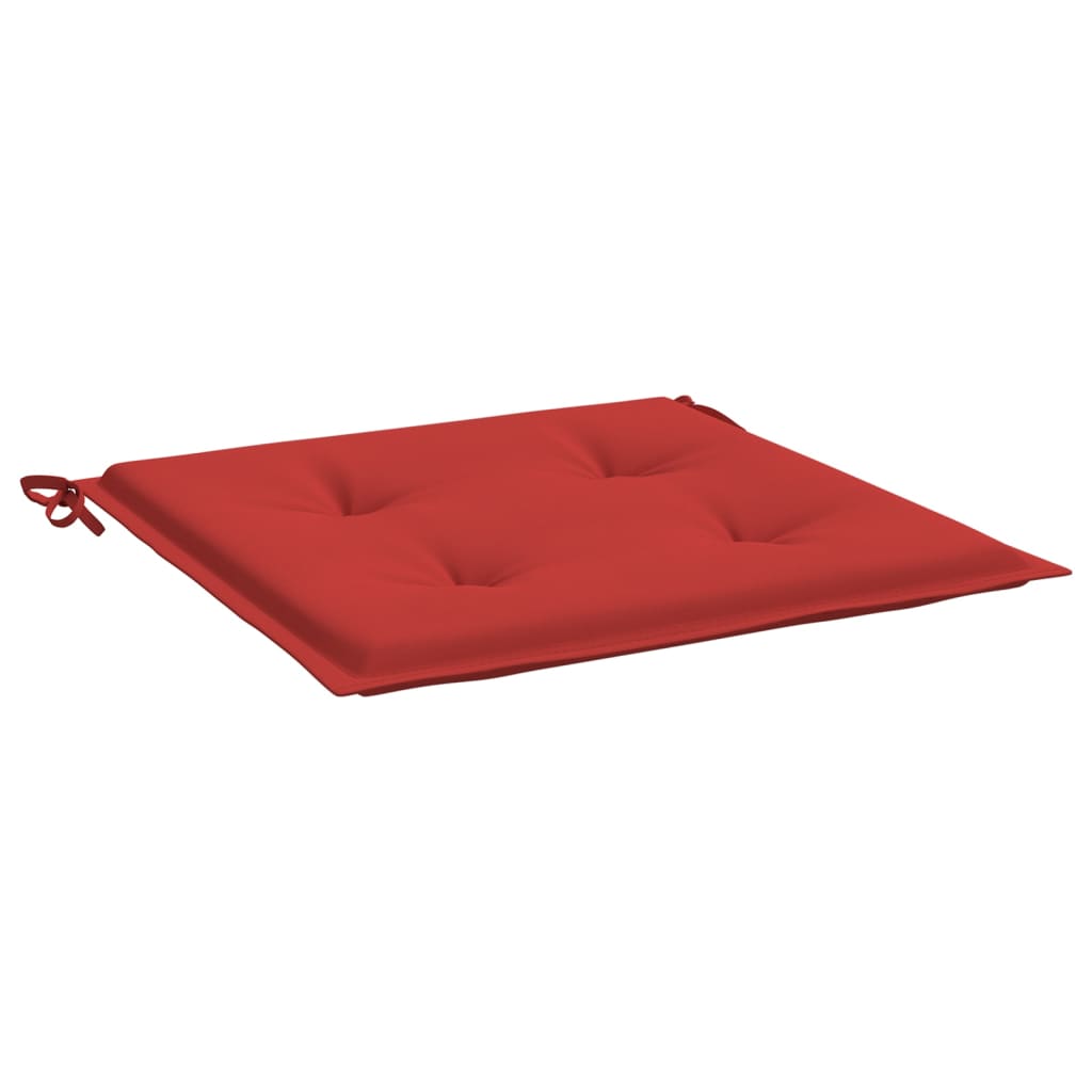 vidaXL Coussins de chaise de jardin lot de 2 rouge 50x50x3 cm