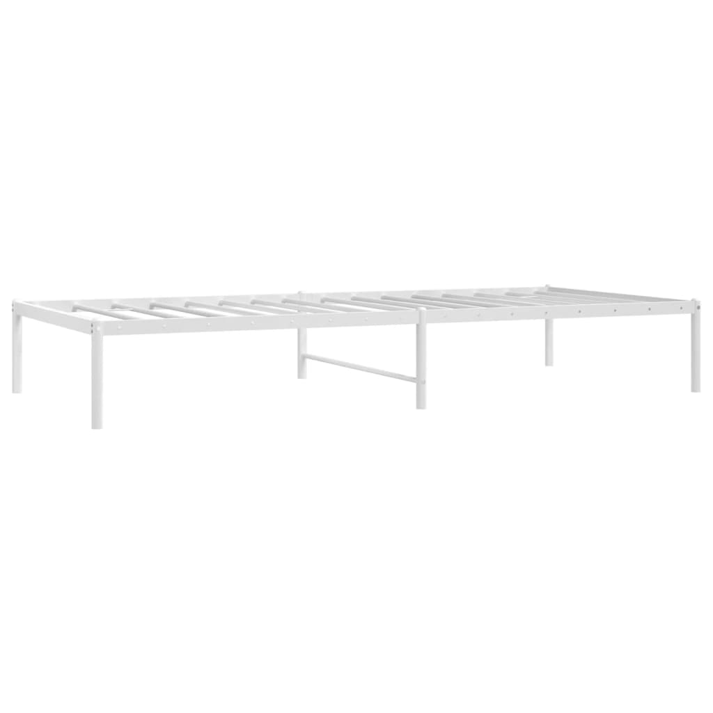 vidaXL Cadre de lit métal sans matelas blanc 90x200 cm