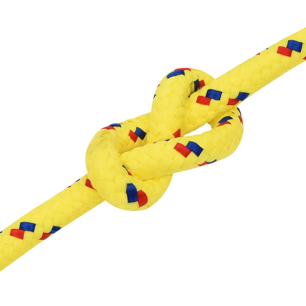 vidaXL Corde de bateau Jaune 14 mm 250 m Polypropylène