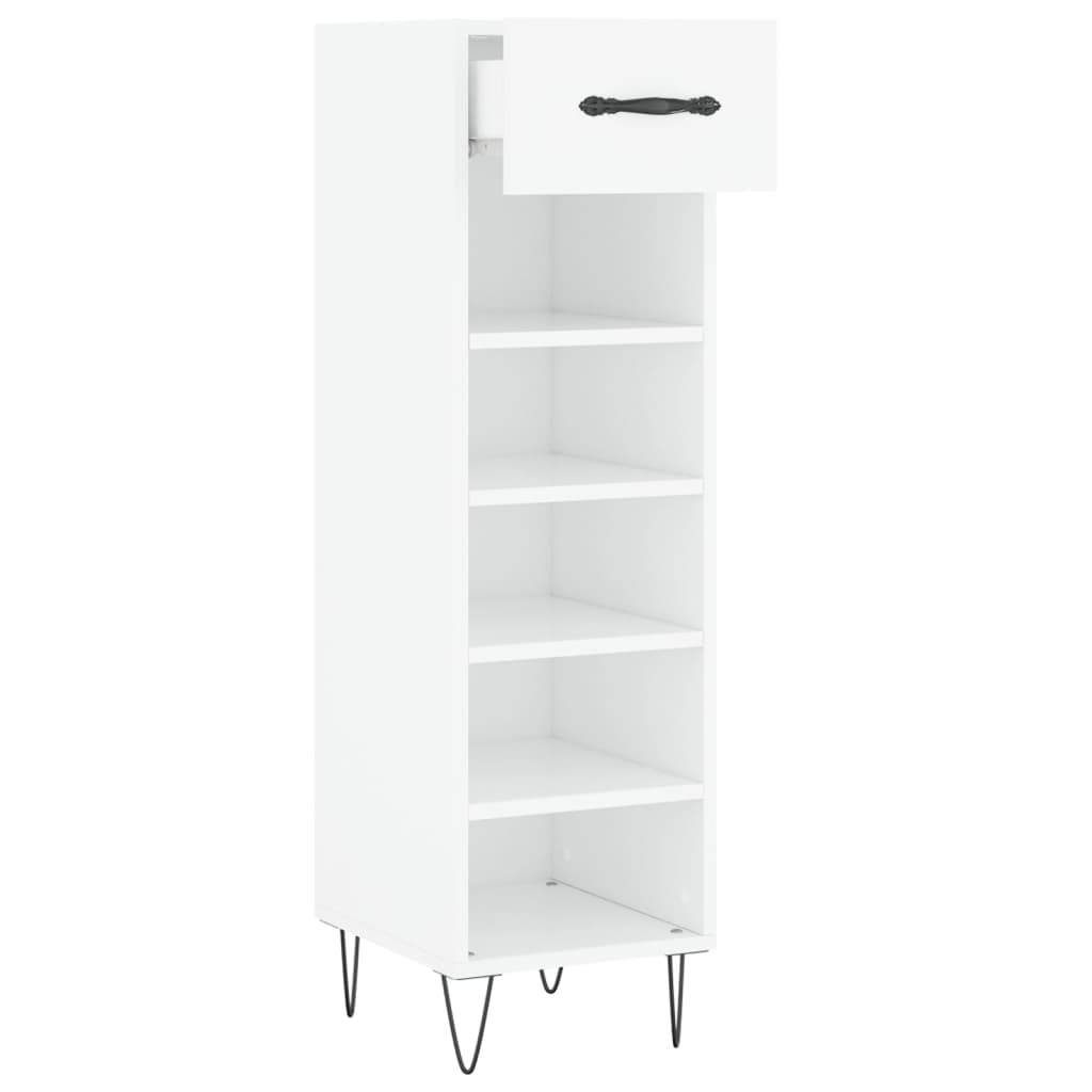 vidaXL Armoire à chaussures blanc 30x35x105 cm bois d'ingénierie