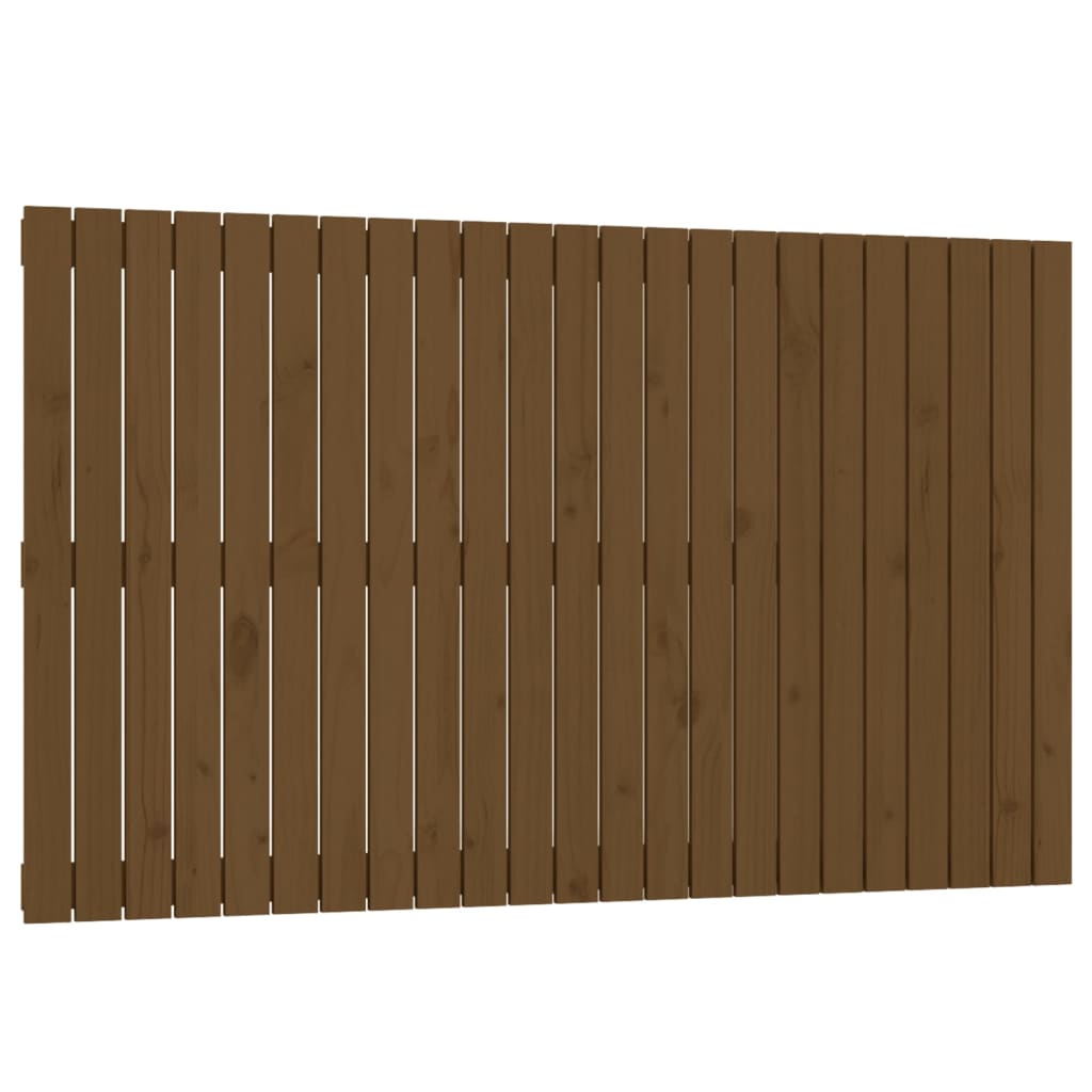 vidaXL Tête de lit murale Marron miel 147x3x90 cm Bois massif de pin