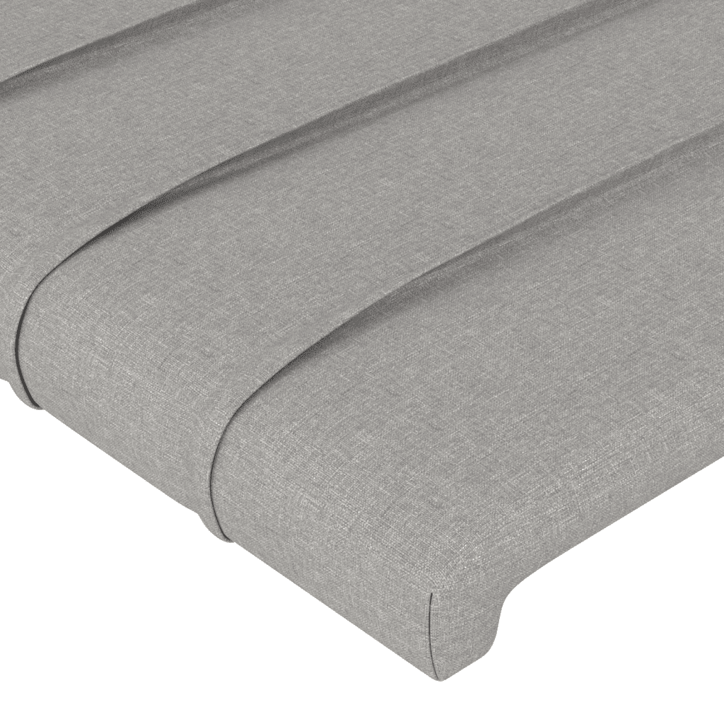 vidaXL Sommier à lattes de lit avec matelas Gris clair 90x200 cm Tissu