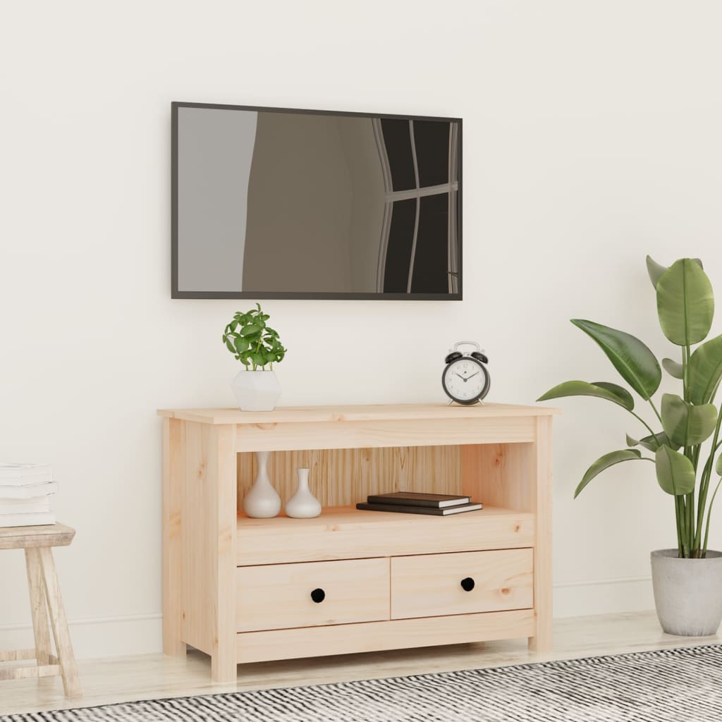 vidaXL Meuble TV 79x35x52 cm Bois de pin massif