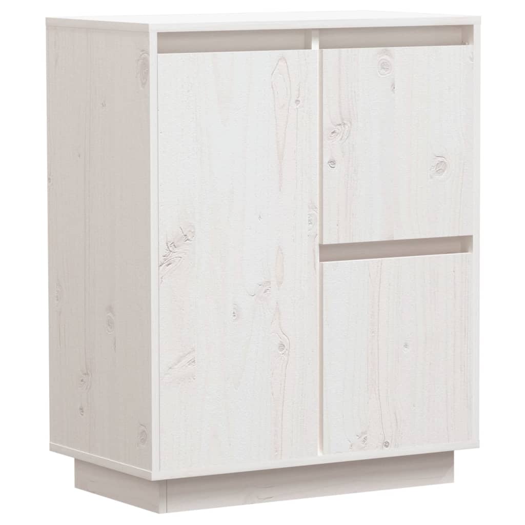 vidaXL Buffet Blanc 60x34x75 cm Bois massif de pin