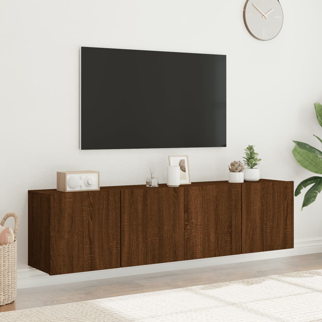 vidaXL Meubles TV muraux 2 pcs chêne marron 80x30x41 cm