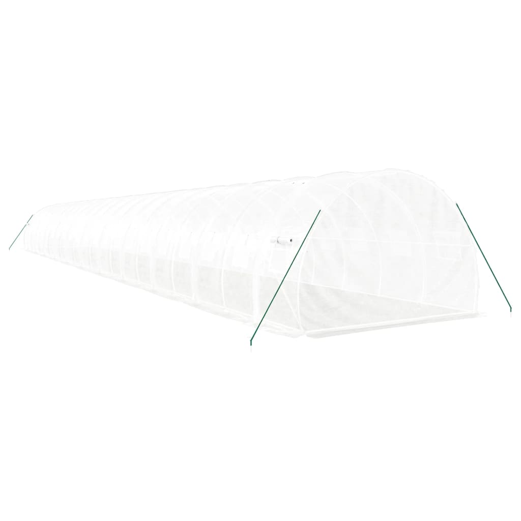 vidaXL Serre avec cadre en acier blanc 66 m² 22x3x2 m