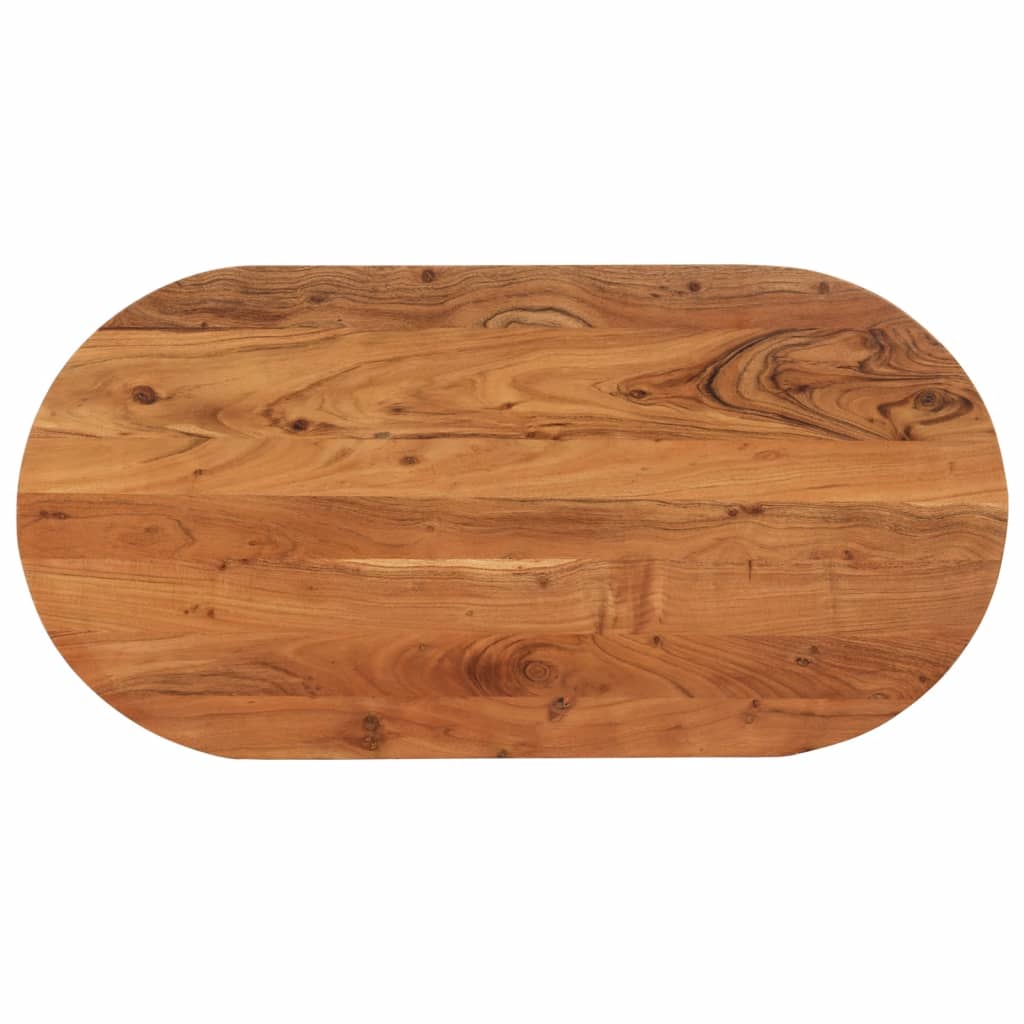 vidaXL Dessus de table 80x40x2,5 cm ovale bois massif d'acacia