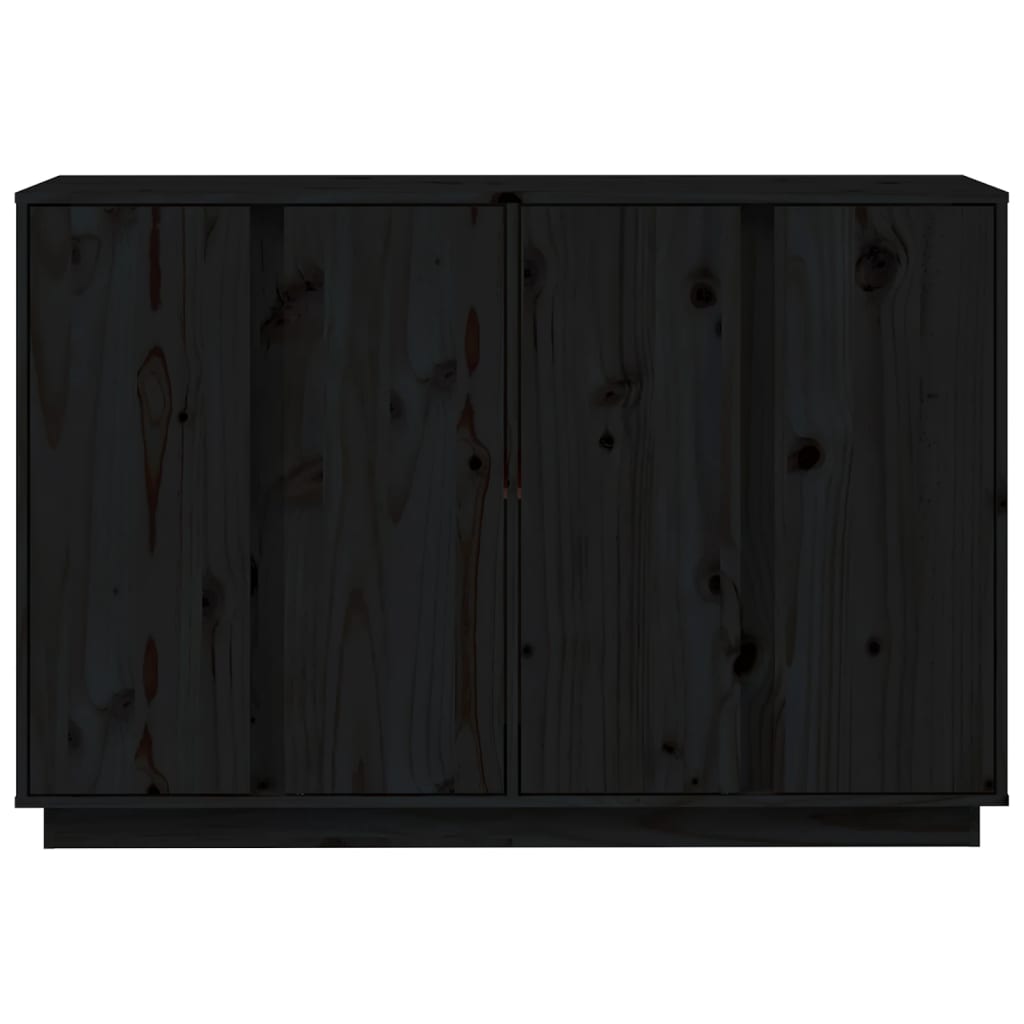 vidaXL Buffet Noir 120x35x80 cm Bois massif de pin