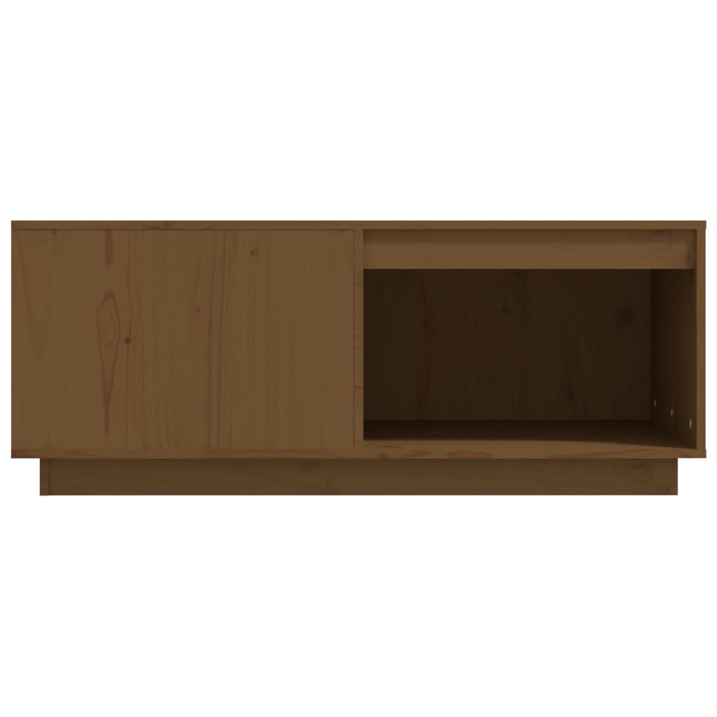 vidaXL Table basse Marron miel 100x101x40,5 cm Bois massif de pin