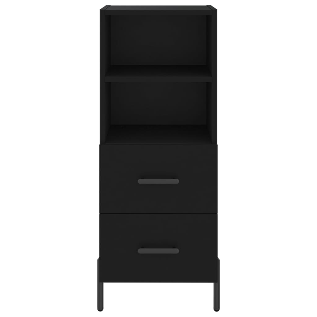 vidaXL Buffet haut Noir 34,5x34x180 cm Bois d'ingénierie