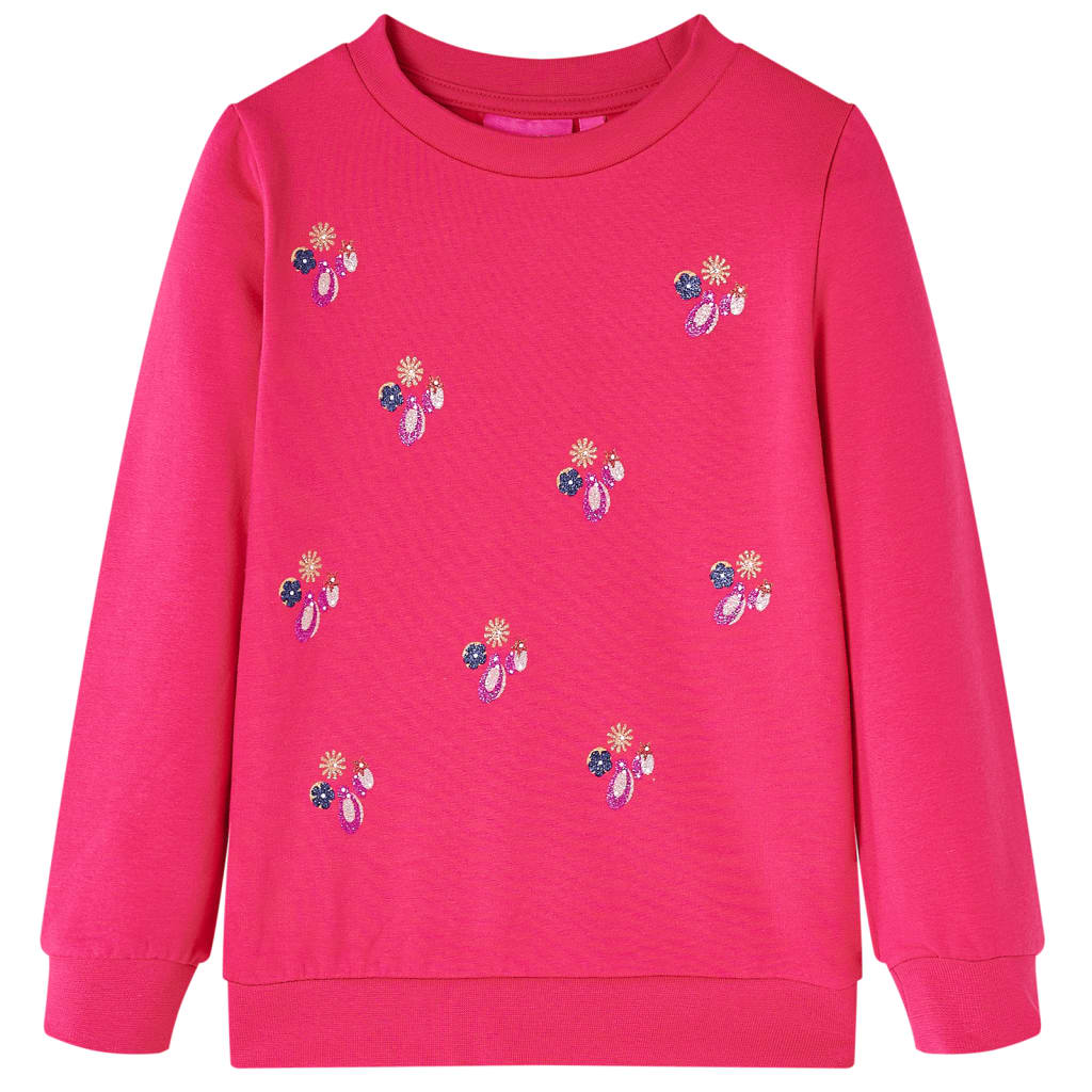 Sweatshirt pour enfants rose vif 104