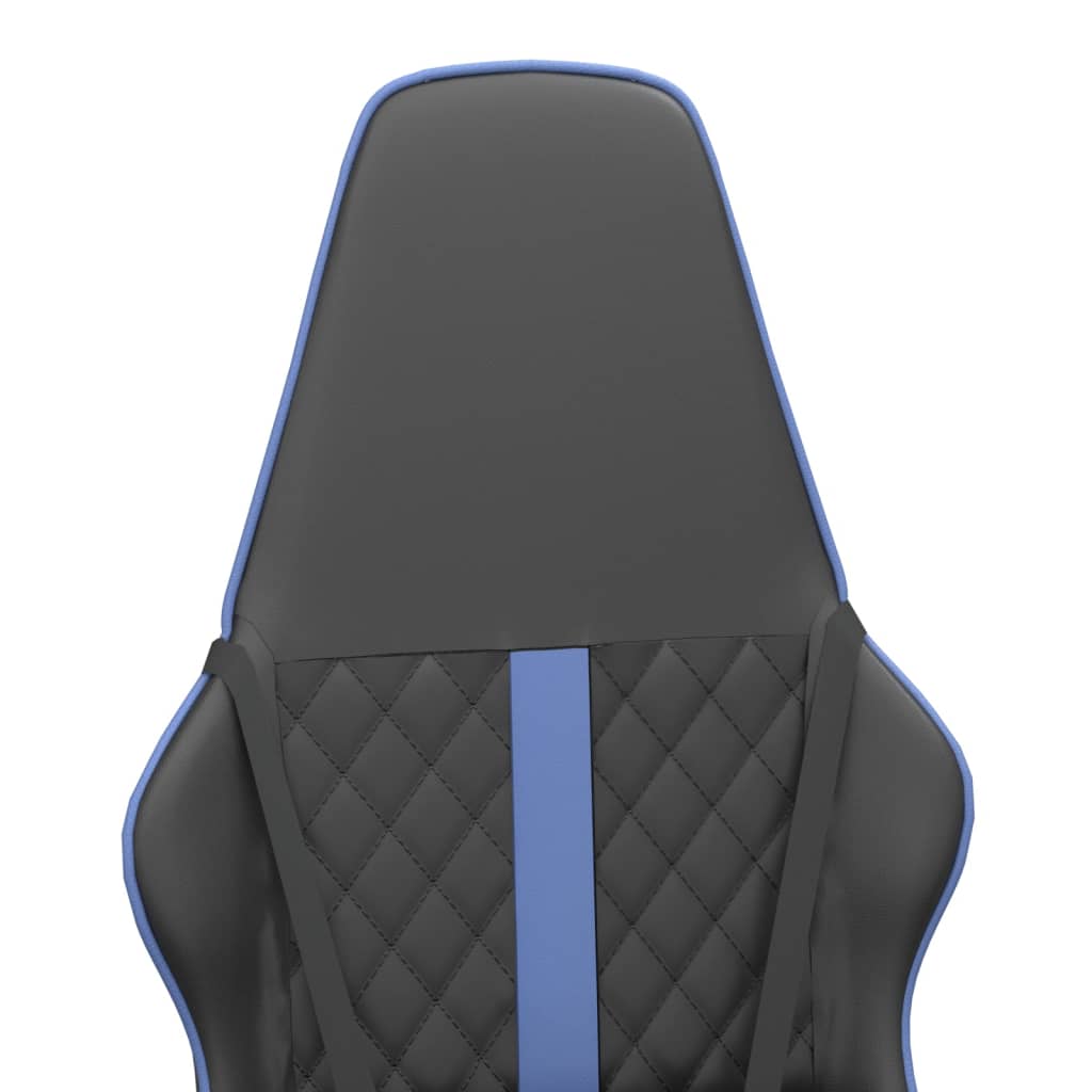 vidaXL Chaise de jeu Noir et bleu Similicuir