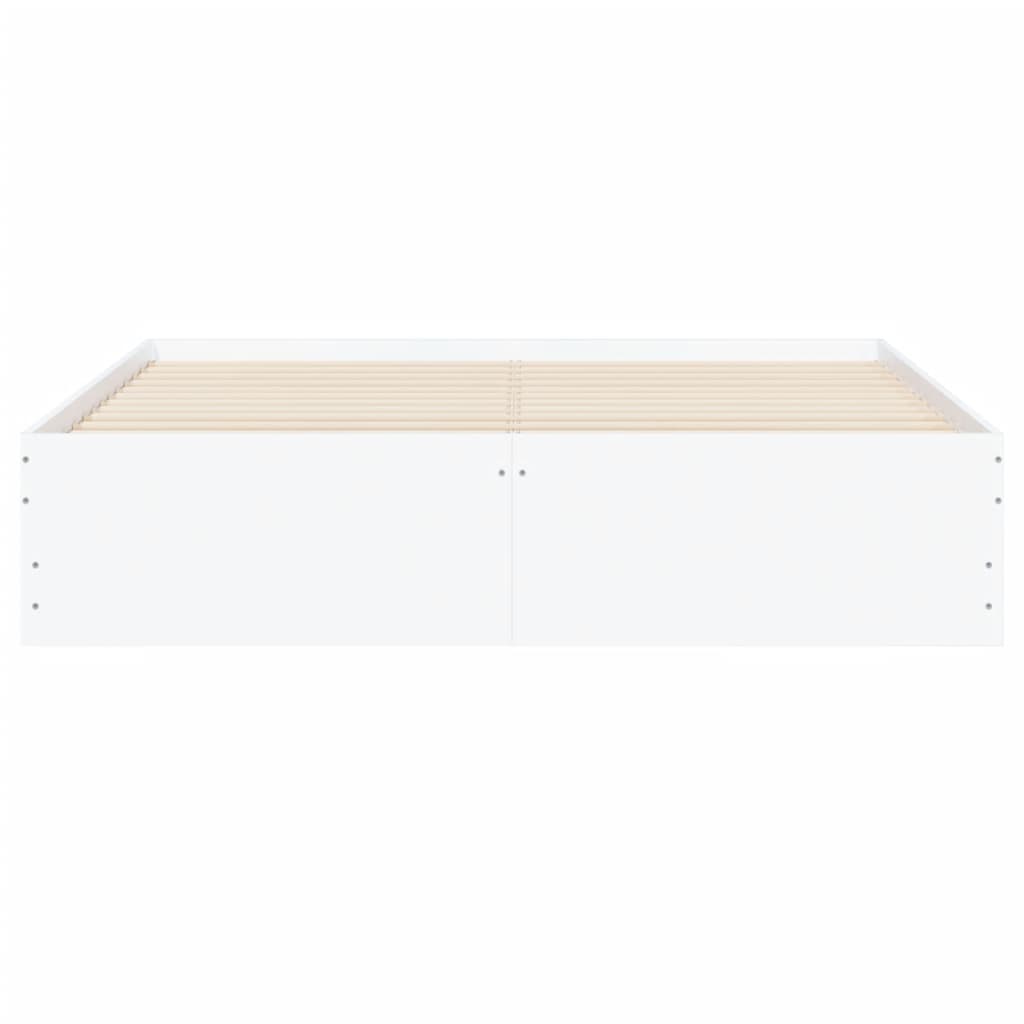 vidaXL Cadre de lit avec tiroirs sans matelas blanc 140x190 cm