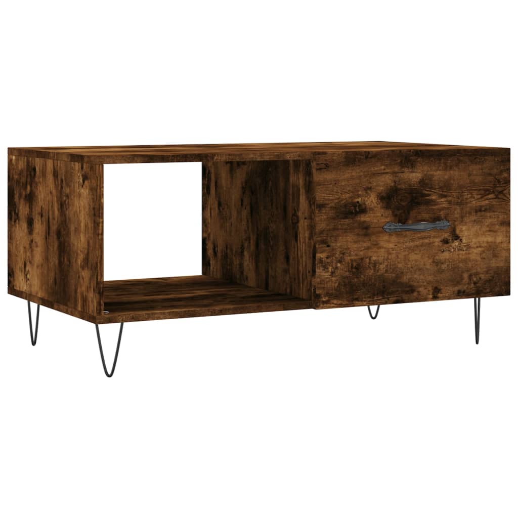 vidaXL Table basse chêne fumé 90x50x40 cm bois d'ingénierie