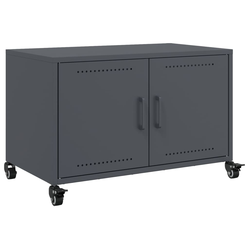 vidaXL Meuble TV anthracite 68x39x43,5 cm acier