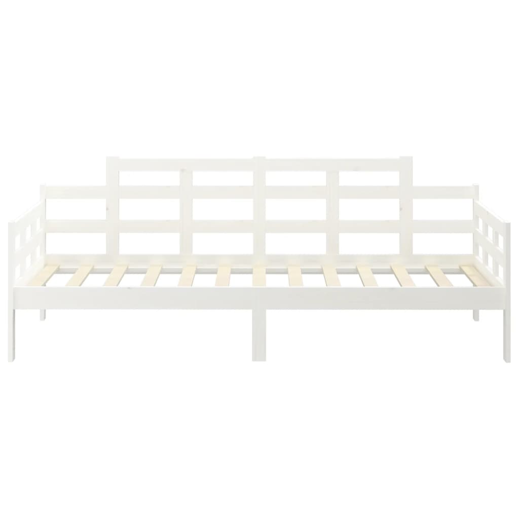 vidaXL Lit de jour sans matelas blanc bois de pin massif 90x200 cm