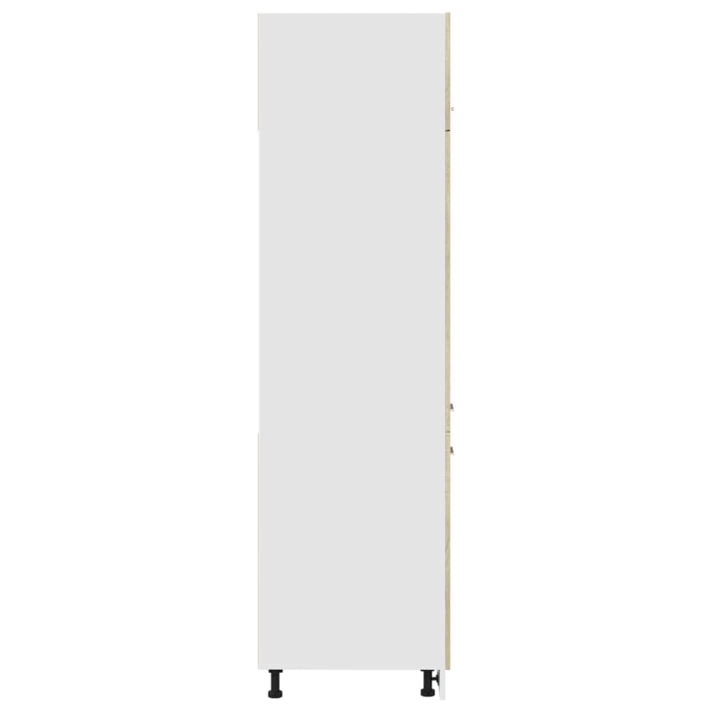 vidaXL Armoire de réfrigérateur Chêne sonoma 60x57x207 cm Aggloméré