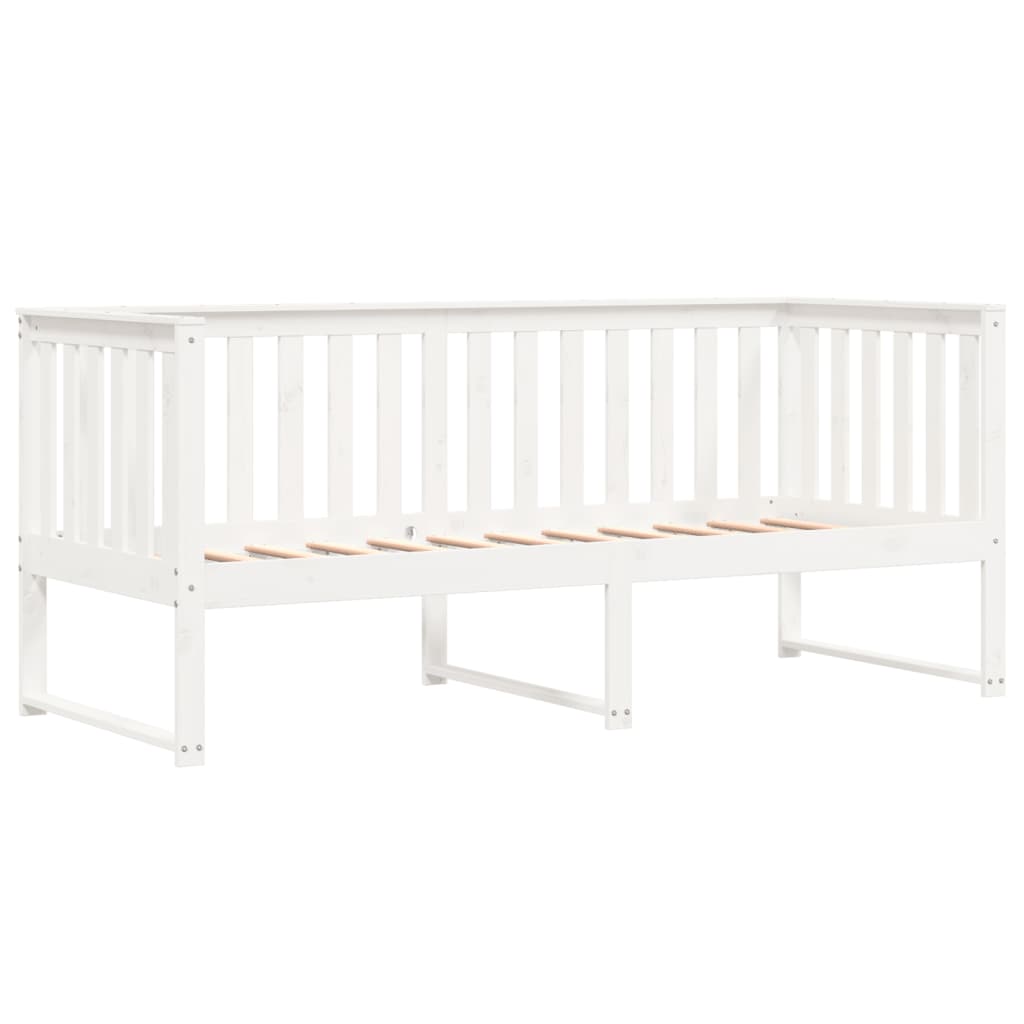 vidaXL Lit de jour sans matelas blanc 80x200 cm bois de pin massif