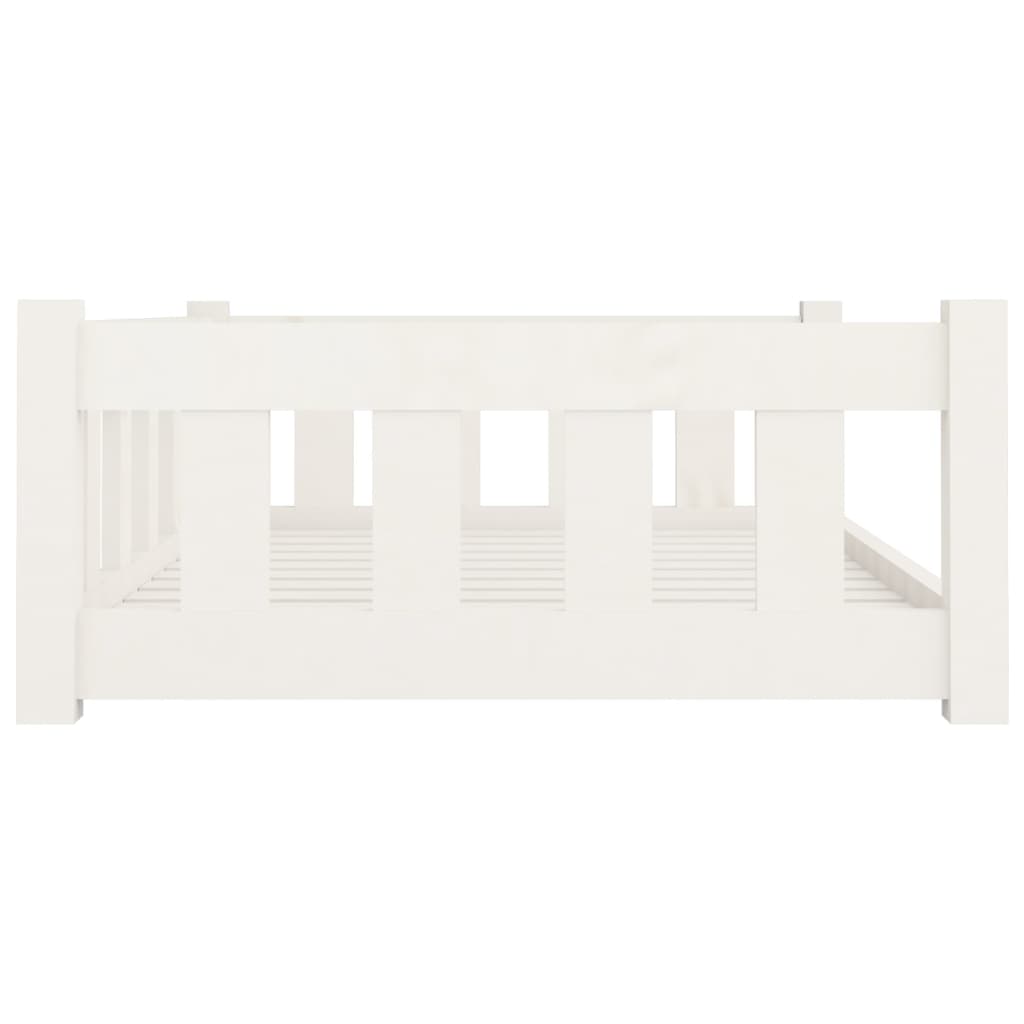 vidaXL Lit pour chien blanc 95,5x65,5x28 cm bois de pin solide