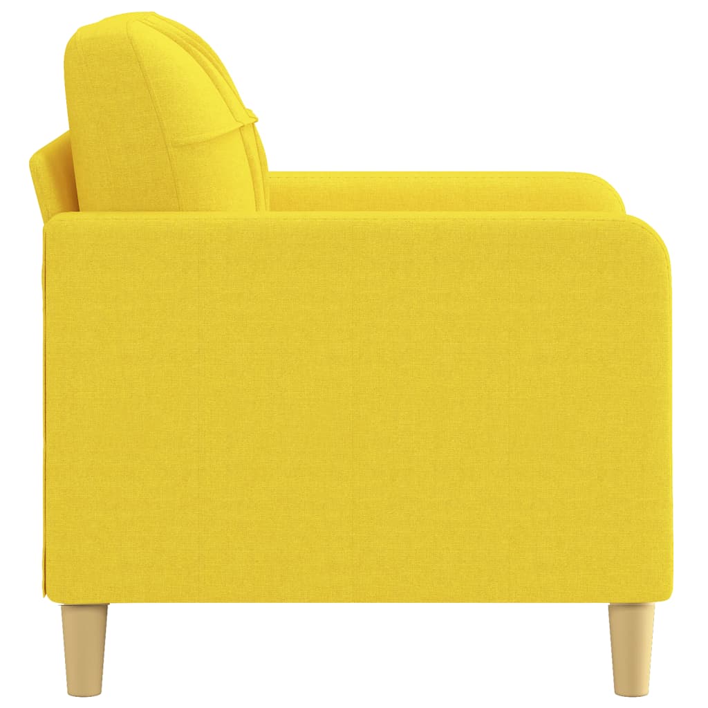 vidaXL Fauteuil Jaune clair 60 cm Tissu