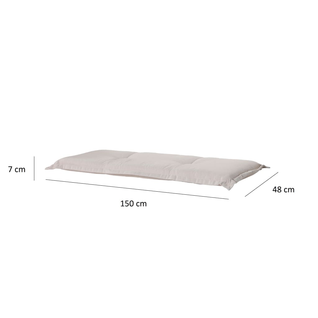 Madison Coussin de banc Panama 150x48 cm Beige clair