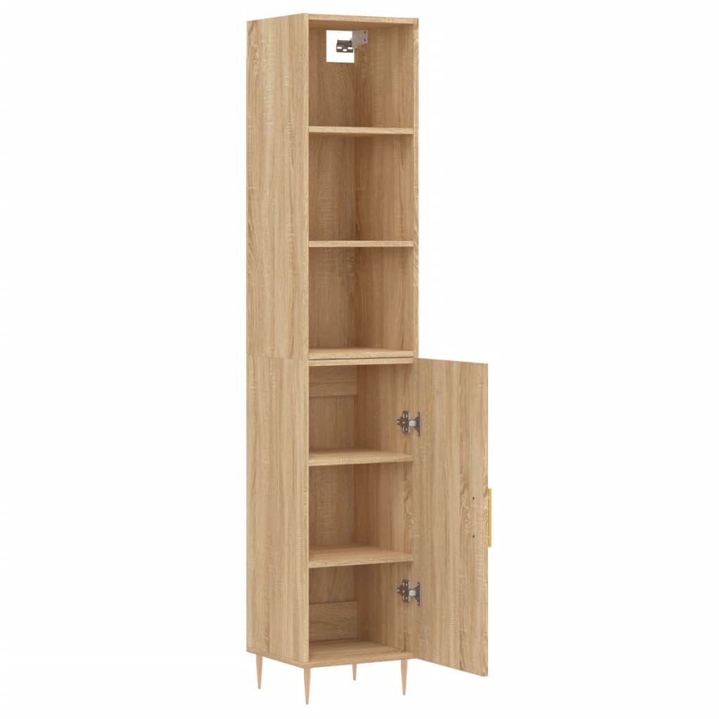 vidaXL Buffet haut Chêne sonoma 34,5x34x180 cm Bois d'ingénierie