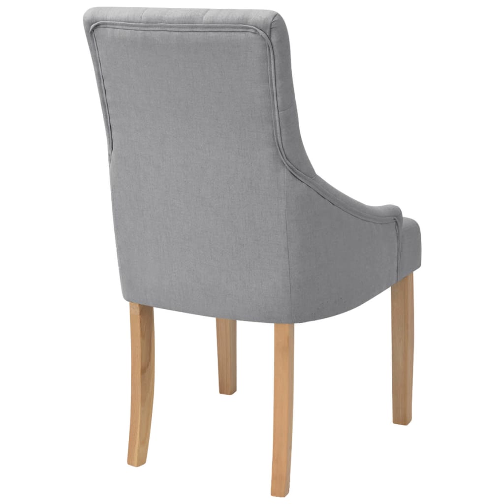 vidaXL Chaises à manger lot de 2 gris clair tissu