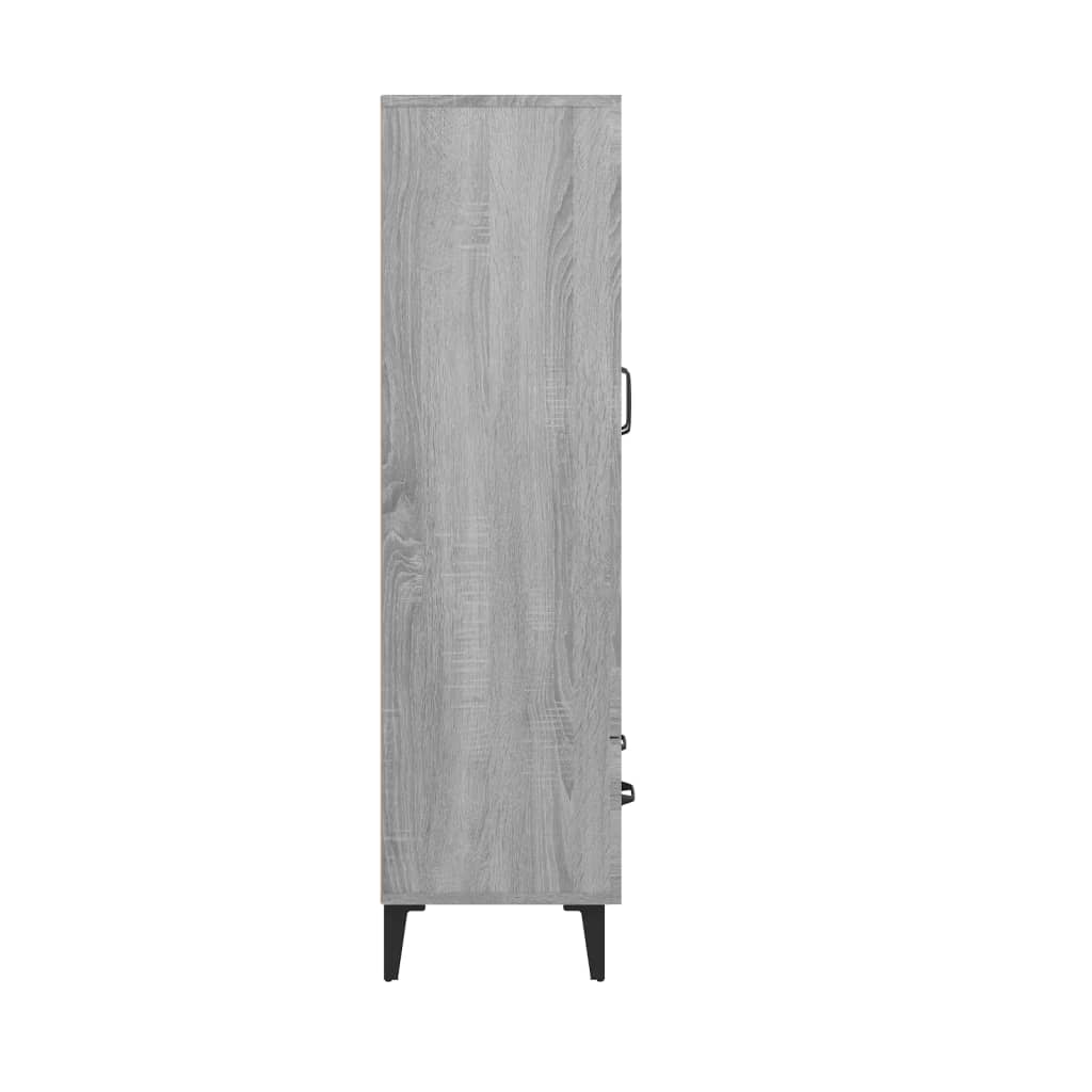 vidaXL Buffet Sonoma gris 70x31x115 cm Bois d'ingénierie