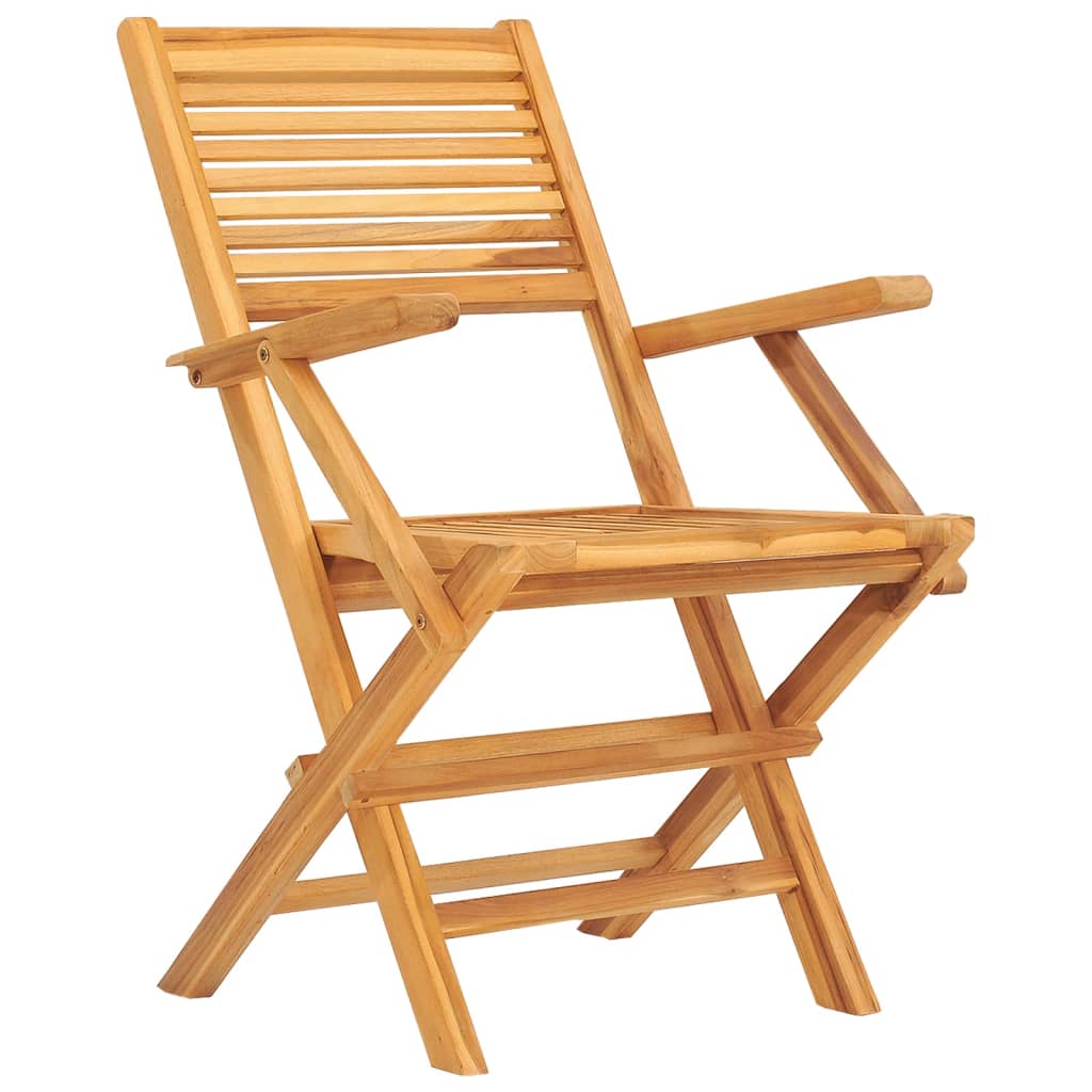 vidaXL Chaises de jardin pliantes lot de 2 55x62x90cm bois massif teck