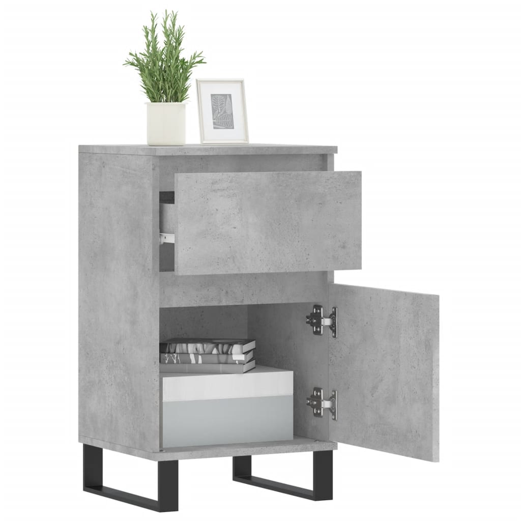 vidaXL Buffet gris béton 40x35x70 cm bois d'ingénierie