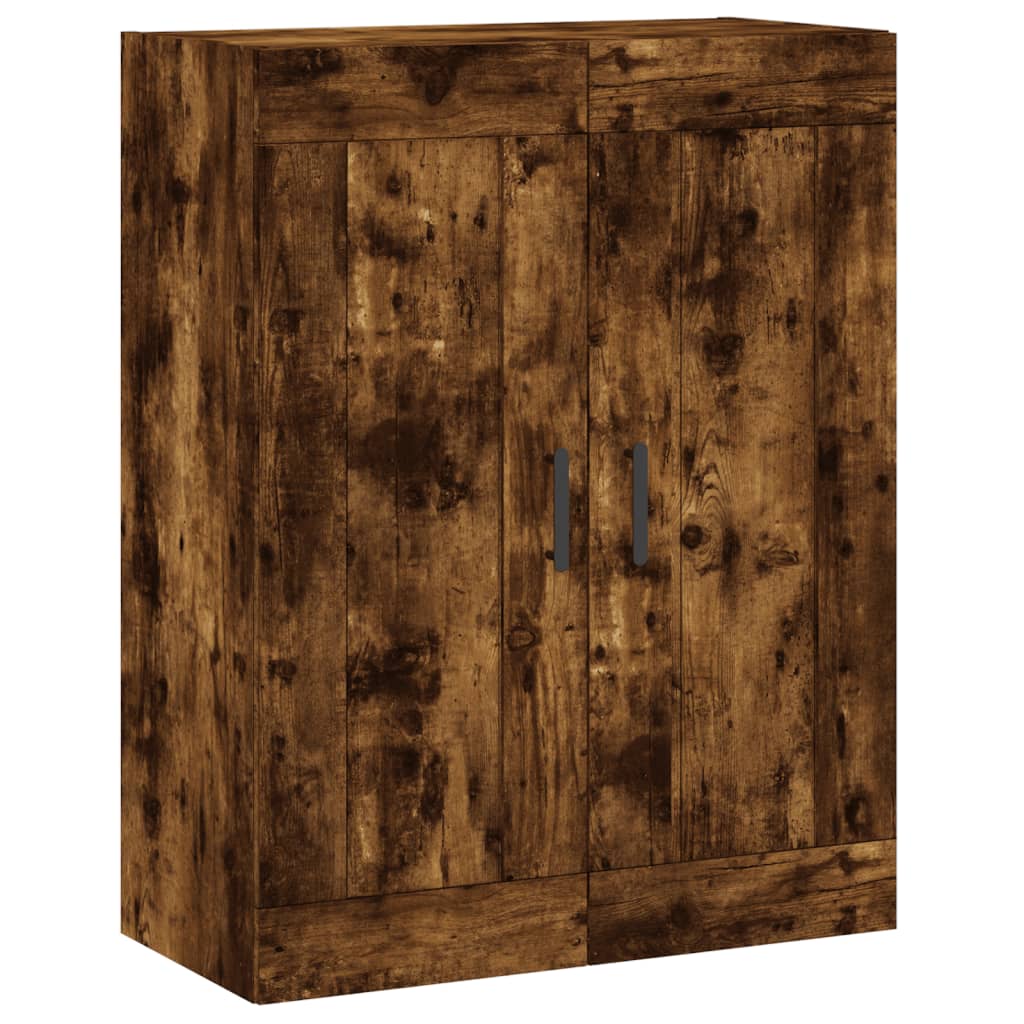 vidaXL Buffet haut Chêne fumé 69,5x34x180 cm Bois d'ingénierie