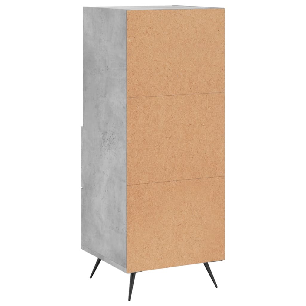 vidaXL Buffet Gris béton 34,5x34x90 cm Bois d'ingénierie