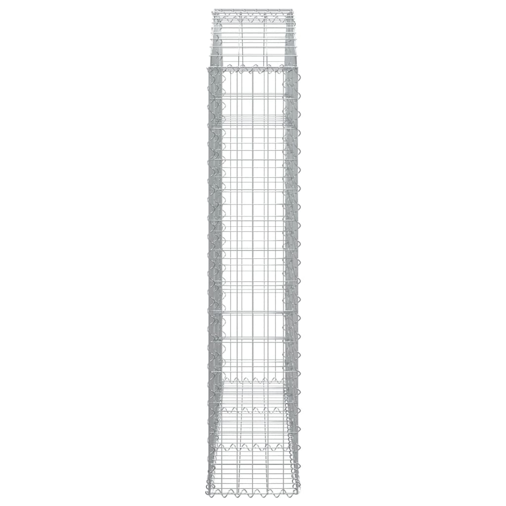 vidaXL Panier de gabions arqué 150x30x140/160 cm Fer galvanisé