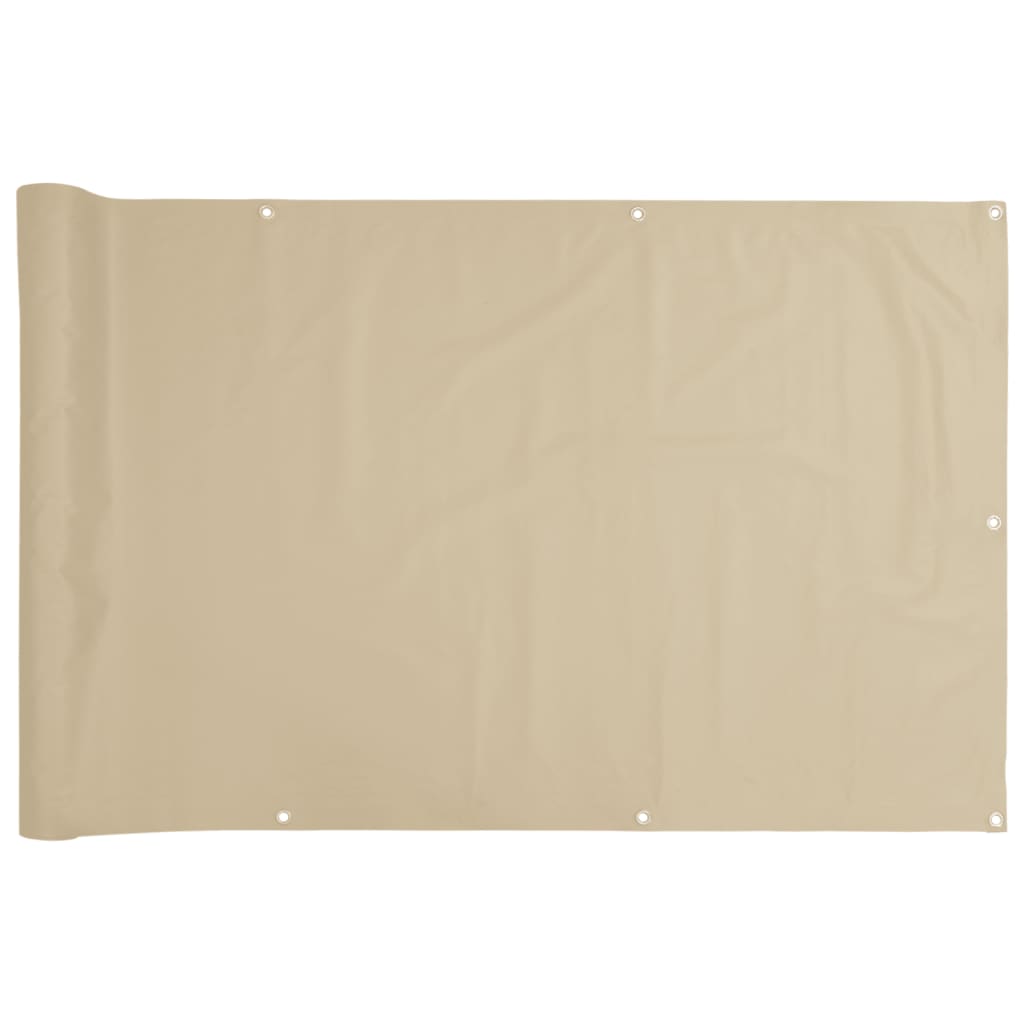 vidaXL Écran de balcon Beige 120x500 cm Tissu Oxford