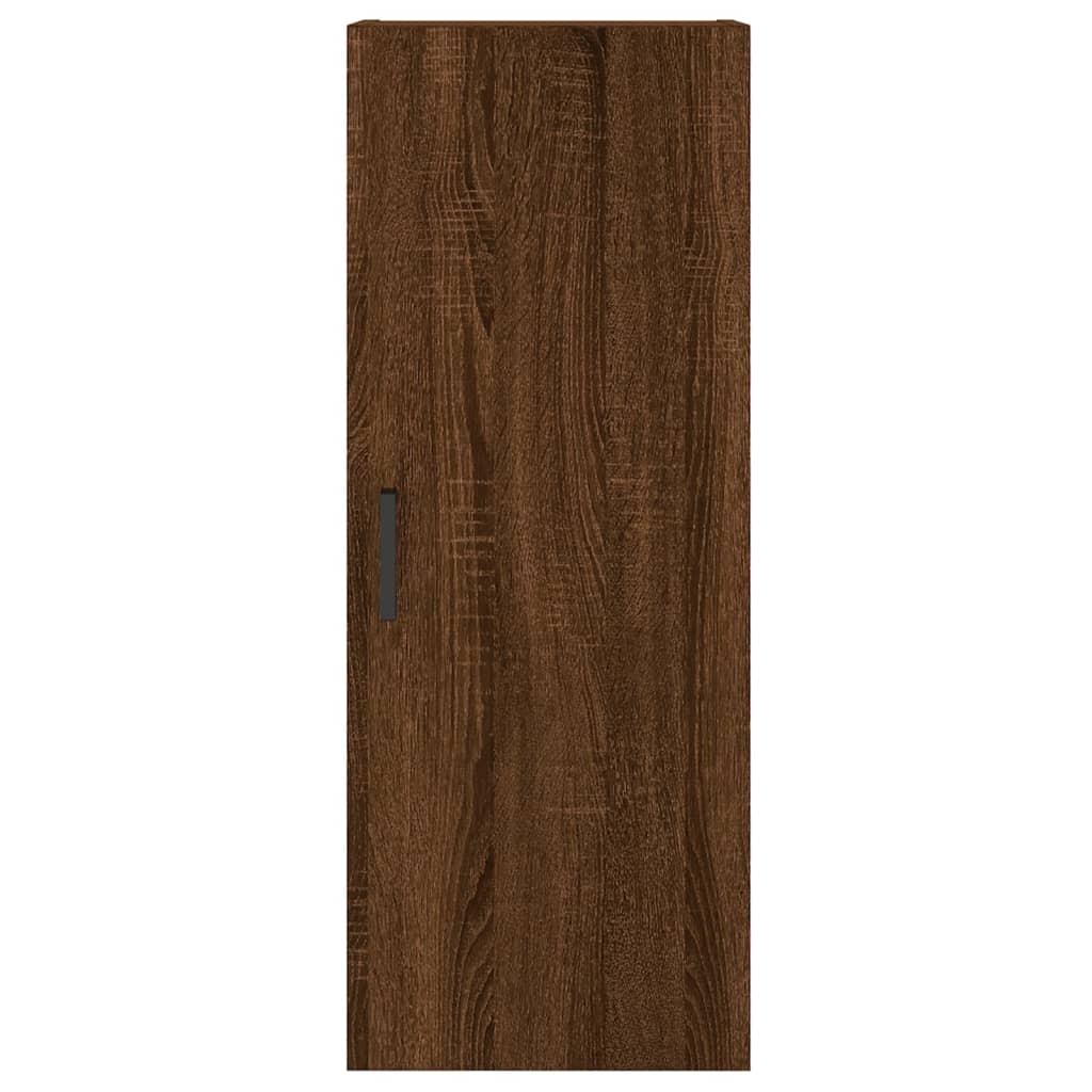 vidaXL Buffet haut Chêne marron 34,5x34x180 cm Bois d'ingénierie