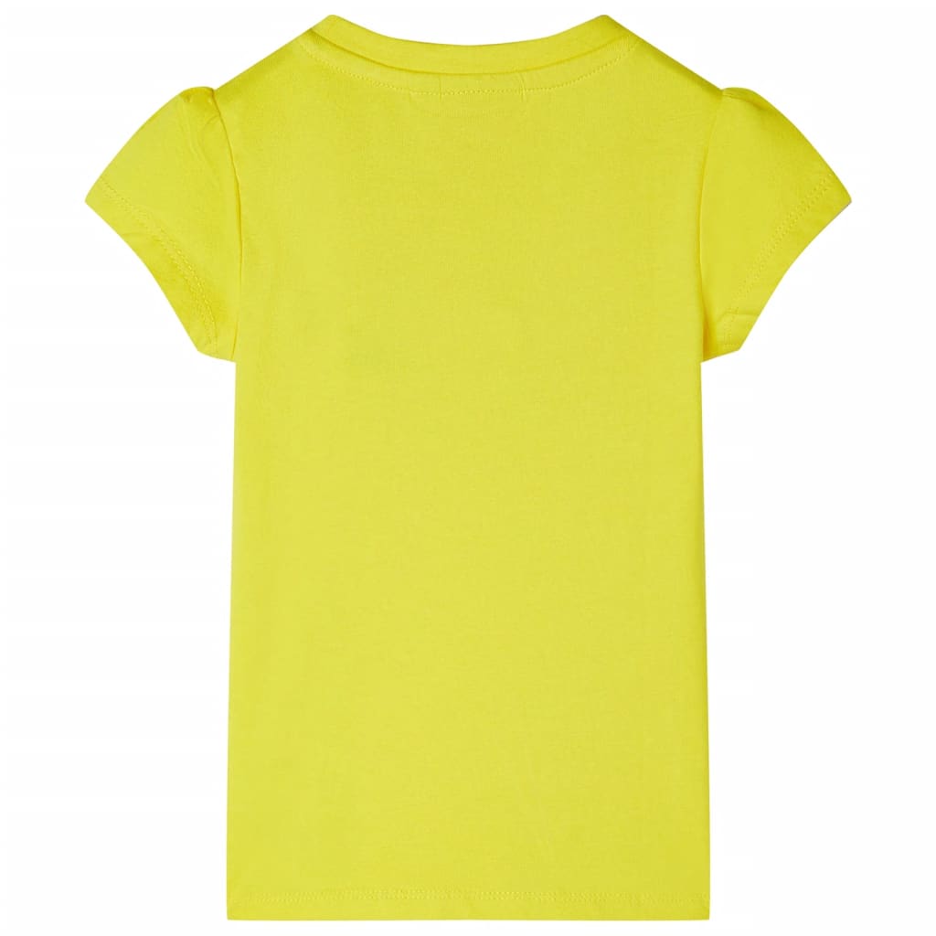 T-shirt enfant à manches courtes jaune vif 104