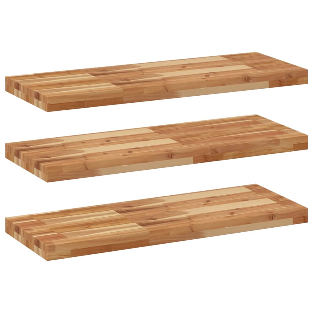 vidaXL Étagères flottantes 3 pcs 80x30x4 cm acacia massif à l'huile