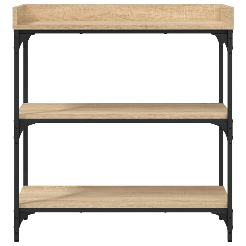 vidaXL Table console avec étagères chêne sonoma 75x30x80 cm